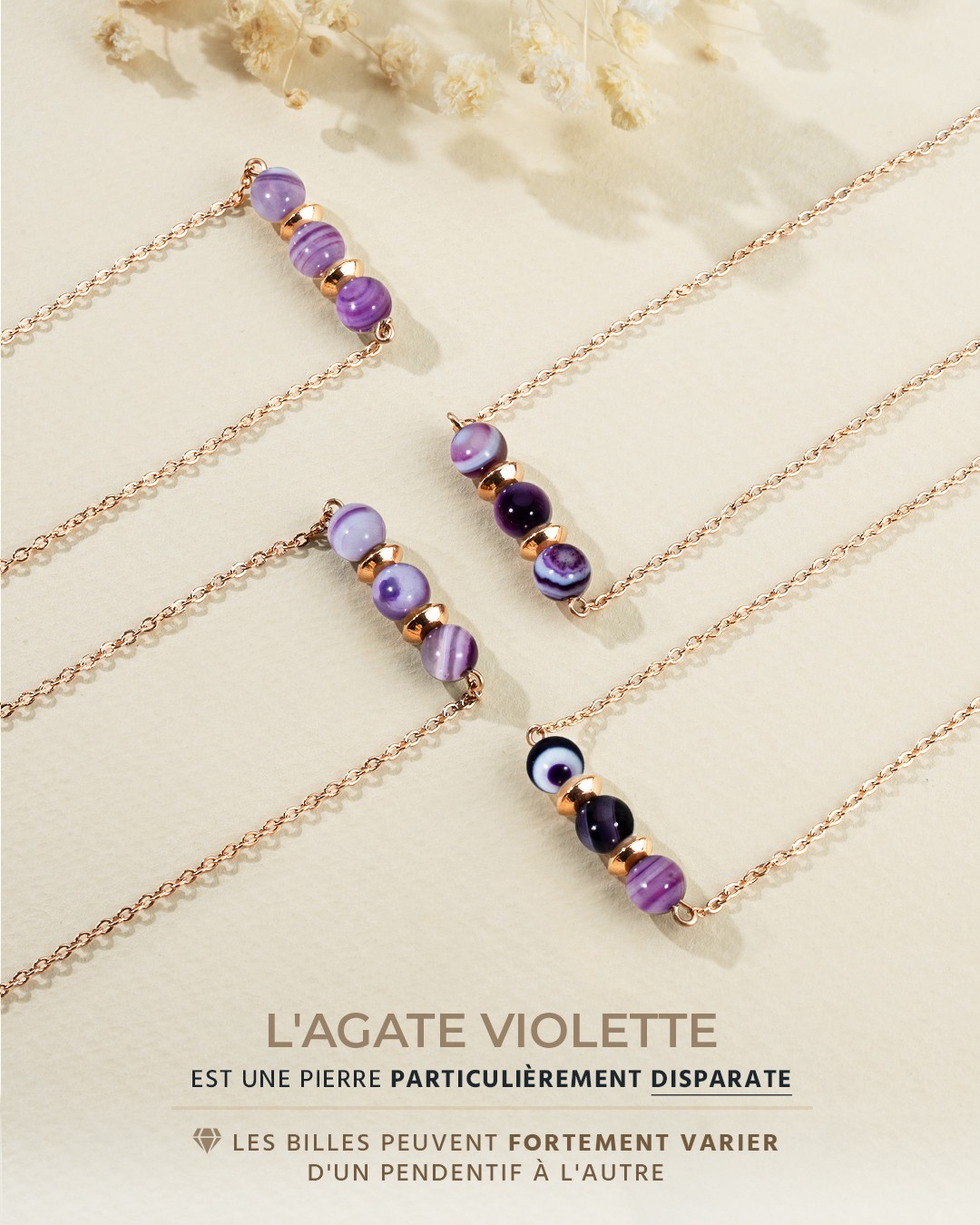 Packshot Pendentif Agate violette Calizzonia
