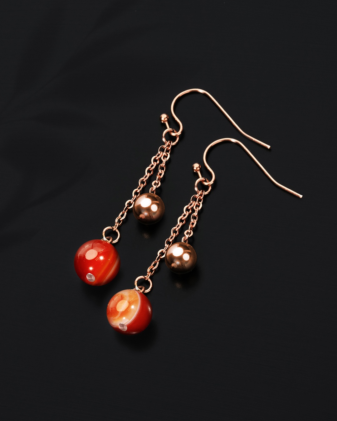 Packshot Boucle d'oreilles Agate rouge  Rossoni