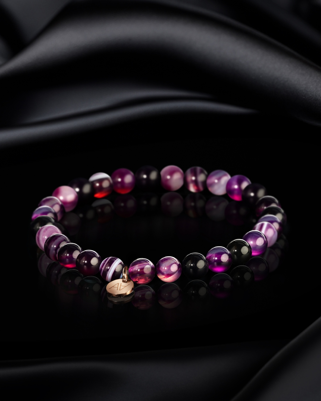 Packshot Bracelet Agate violette rayée Calizzonata