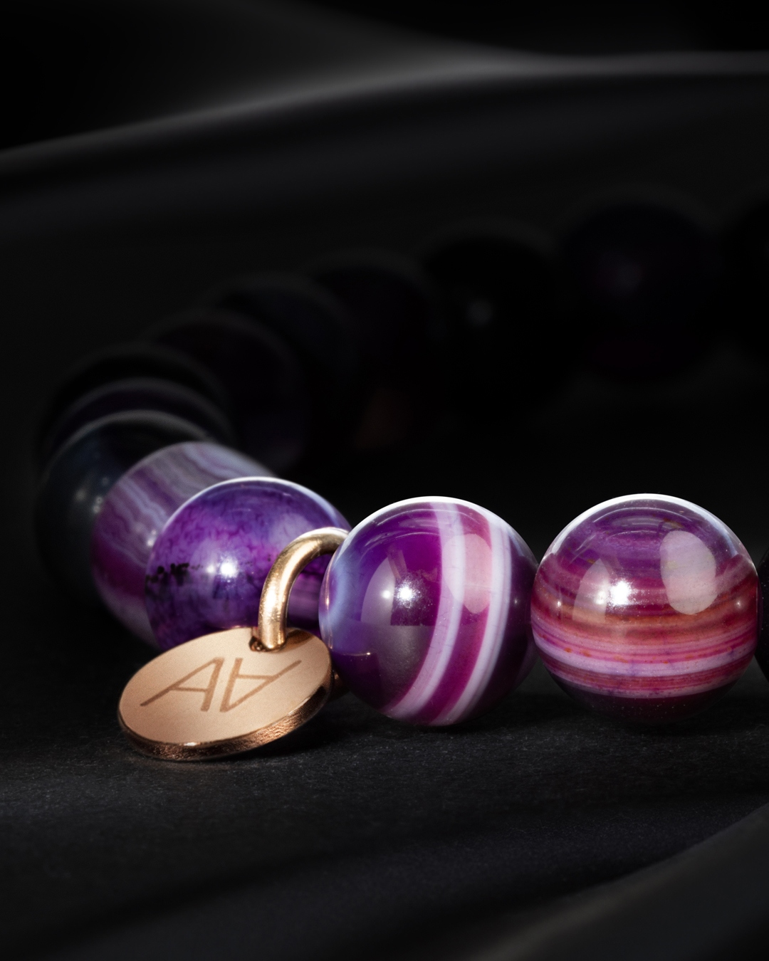 Packshot Bracelet Agate violette rayée Calizzonata