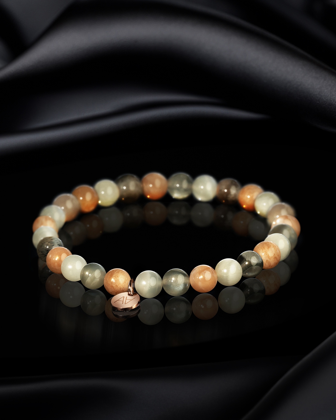 Packshot Bracelet Pierre de lune multicolore Monzanita