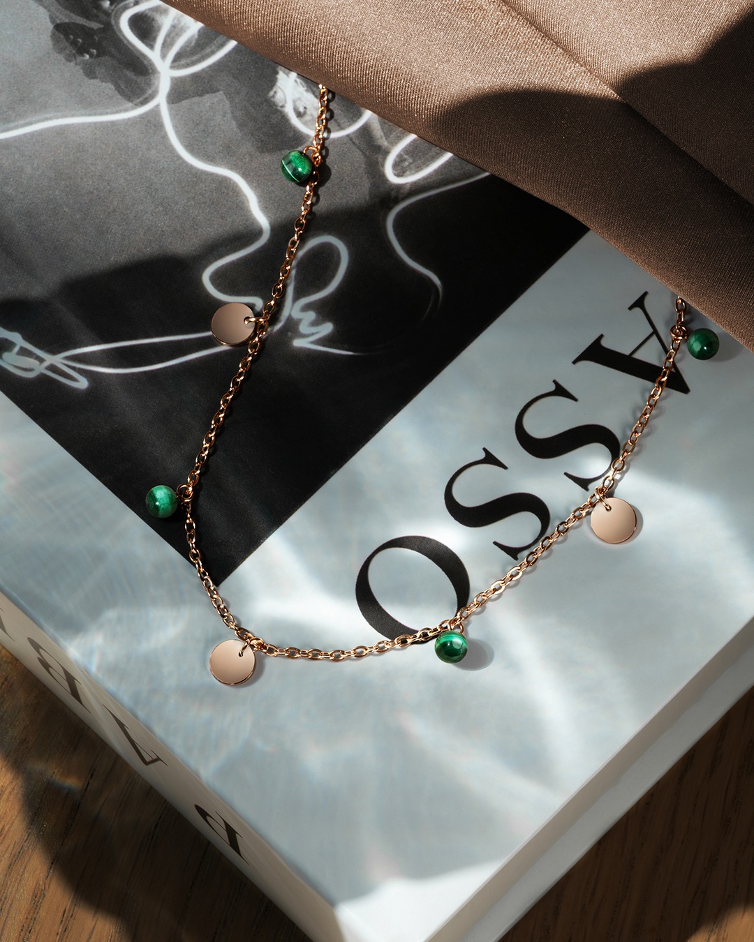 Packshot Pendentif Acier rosé inoxydable Venozotto